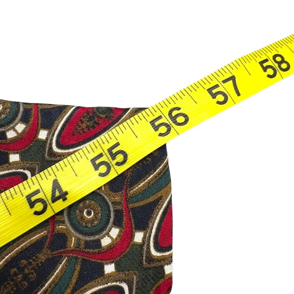 Tutto Matto Mens‎ Silk Dress Tie Made in Italy Oval Geometric Pattern 56 3.75